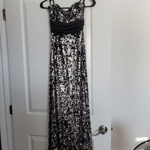Strapless sequin gown